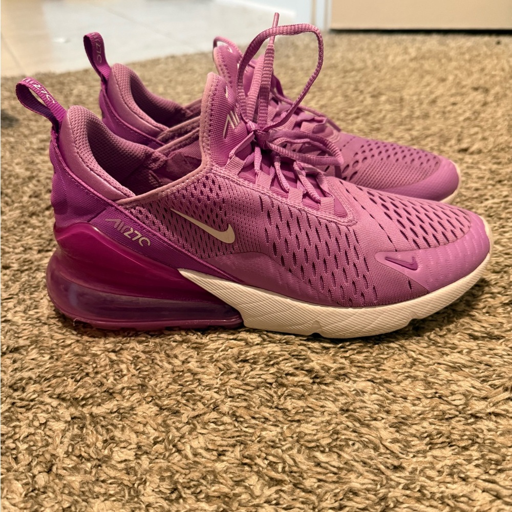 Nike Women’s or Kids Air Max 270 Pink/Purple Running Sneakers EUC - Picture 2 of 7